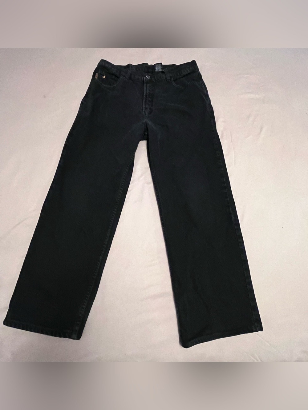 🇨🇦 Vintage Lois Men's Straight Faded Black Jeans - Classic Straight Fit